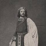 1850 als Lohengrin in R. Wagners gleichnamiger Oper am Kärntnertortheater (Moderne Welt 1/5 [1919], 16)