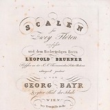 Georg Bayr, Scalen für zwei Flöten […]. Zweyter Theil der Schule. Wien: Tranquillo Mollo [o. J.].