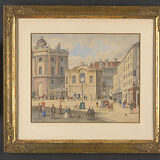J. A. Storr, Michaelerplatz mit dem Burgtheater, um 1840