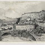 Pinsel- und Federzeichnung von Rudolf Bernt, vor 1893
