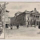 Mahen-Theater, Aquarell von Rudolf Bernt, vor 1897