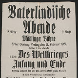 Plakat der Mödlinger Bühne vom 12.2.1915