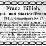 Inserat von Franz Billich (Deutsche Wacht 24.4.1892, 10)