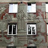 Sgraffito-Wandbild (anon.), Wohnhaus-Wiederaufbaufonds, Billrothstraße 57, 1190 Wien