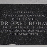 Gedenktafel für Karl Böhm am Wohnhaus in Wien XIX, Himmelstraße 41