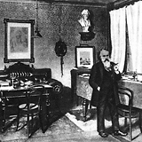 Brahms in seiner Wiener Wohnung, Karlsgasse 4, Wien IV (Wiener Bilder, 7.5.1933, 17)