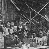 Die Tanzkapelle Brandstätter um 1950: Sepp Brandstätter (Trompete), Anton Ranegger (Klarinette), Alois Sturman (Steirische Harmonika) und Franz Scherz (Posaune)