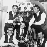 Die Tanzkapelle Brandstätter jun. 1966: Helmut Ranegger (Akkordeon), Jakob Moises (Posaune), Johann Lesky (Klarinette), Adolf Schriebl (Tuba) und Sepp Brandstätter jun. (Trompete)