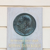 Gedenktafel am Sterbehaus Anton Bruckners, Oberes Belvedere, Kustodenstöckl (Wien III)