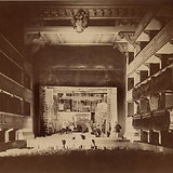 Wien, Altes Burgtheater, Blick gegen die offene Bühne (1888)