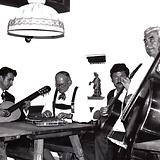 Stoabergmusi 1980: Harald Dengg, Franz Schwab, Helmut Voithofer, Emil Ploder (von links nach rechts), BA-FSVK VM6a52