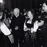 Sepp Dengg anlässlich der Feier seines 80. Geburtstags im Marmorsaal des Schlosses Mirabell 1990, BA-FSVK Fest 124