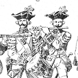 Deutschmeister-Uniformen: Tambour und Pfeifer, 1756 (Wiener Bilder, 30.8.1896, 5)