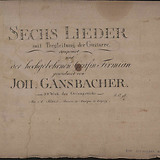 J. B. Gänsbacher, 3 Lieder für Singstimme und Gitarre, op. 3, Titelblatt der Druckausgabe Leipzig: Kühnel (A-Ik 3801)
