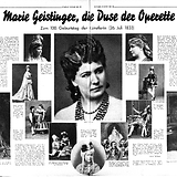 Wiener Bilder, 23.7.1933, 8–9 („Marie Geistinger, die Duse der Operette“)