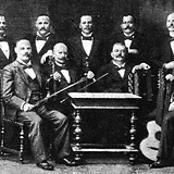 Heurigen-Ensemble DʼGrinzinger (Wiener Bilder, 16.2.1896, 8 [„Das lustige Wien“])