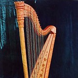 Tiroler Harfe. Meisterstück von Alexander Kröll (1989) im Besitz von Jakob Kröll, Kramsach