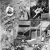 Hauptszenen aus der Märchenoper Das Heimchen am Herd bei der Uraufführung an der Wiener Hofoper (Wiener Bilder, 29.3.1896, 5)