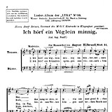 August Hilbrand, Ich hört ein Vöglein minnig (Die Lyra 15.9.1899, Beilage)