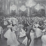 Hofball in der Wiener Hofburg (1898), Schluss der Quadrille. Heliogravüre nach Wilhelm Gause (?).