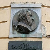 Johann Nepomuk Hummels Gedenktafel am Geburtshaus in Bratislava, Staré Mesto, Klobučnícka 2