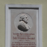 Gedenktafel am Sterbehaus von Joseph Friedrich Hummel in Salzburg, Universitätsplatz 6