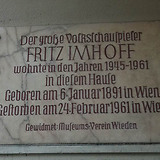 Gedenktafel am Wohnhaus Wiedner Hauptstraße 17 (Wien IV)