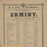 Theaterzettel mit Eintrittskarte, Theatermuseum Wien