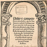 Titelseite zu Hans Judenkünig, Utilis et compendiaria introductio, Wien ca. 1515–19. Bayerische Staatsbibliothek München, 4° Mus.Th. 729