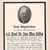 Trauerkarte für Max Jüllig