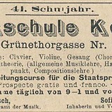 Inserat der Musikschule Kosch (Dt. Kunst- u. Musik-Ztg. 1895, H. 18, 239)
