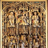Retabel des Altars in der Pfarrkirche Mariä Himmelfahrt in Niederlana