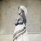 Marie Destinn (Rollenporträt als Selika in G. Meyerbeers Oper Die Afrikanerin 1872)