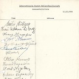 Anwesenheitsliste bei der Gründung der IGMG am 11.11.1955