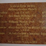 Gedenktafel in der Kirche von St. Gilgen
