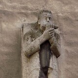 Franz Pixner, Mundharmonikaspieler (1953/54). Gemeindebau Graffgasse 1 (Wien X)