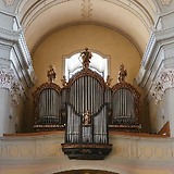 Orgel der Wallfahrtskirche Pöstlingberg bei Linz, erbaut 1950 von den Brüdern Matthäus und Anton Mauracher