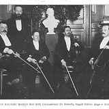 Quartett Prill 1909 (K. P., August Siebert, Hugo v. Steiner, Wilhelm Jeral [Österreichische Illustrierte Ztg. 13.6.1909, 865])