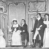 Szenenfoto aus Die Tante schläft (J. Ritzinger stehend 1. von links, Sport & Salon 9.4.1904, 5)