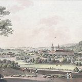 Kolorierte Radierung nach Ferdinand Runk (ca. 1810).