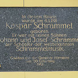 Gedenktafel am Geburtshaus von Kaspar Schrammel, Hörmanns 44 (Gemeinde Litschau)