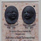 Gedenktafel am Sterbehaus der Brüder Schrammel Kalvarienberggasse 36 (Wien XVII)