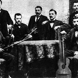 Schrammel-Quartett mit Hans Schrammel jun. an der zweiten Geige (3. von links; Wiener Bilder 26.3.1933, 5)