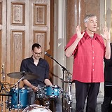 Marko (im Vordergrund) und Sebastian Simsa im Grazer Musikverein mit dem Programm Tschiribim, 7.11.2022