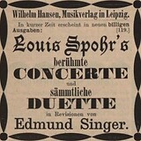 Inserat zu einer Komposition von Louis Spohr (Musikalisches Wochenbl. 20.01.1890, 77)