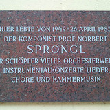 Gedenktafel am Wohnhaus in Mödling, Pfarrgasse
