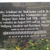 Gedenktafel am alten Schulhaus Baden