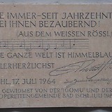 Gedenktafel für Robert Stolz am Café Ramsauer, Kaiser-Franz-Josef-Straße 8, Bad Ischl