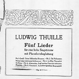 Fünf Lieder op. 4, Titelblatt der Druckausgabe Leipzig: Breitkopf & Härtel, A-Imf, ohne Signatur