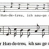 Beginn der Singstimme des Liedes Du weißt es nicht für Gesang und Klavier, Abschrift der Original-Hs. (A-Wn Mus.Hs. 8857) und Übertragung